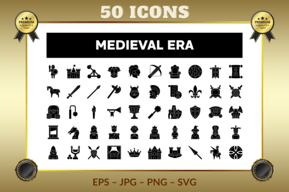 Download Medieval Era Glyph Icons - Icons Collection