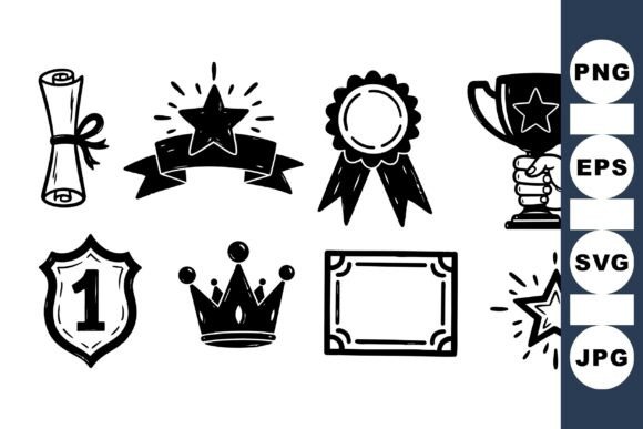 Download Hand Drawn Award Icons Set - Icons Collection