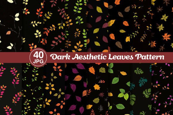Download Dark Aesthetic Leaves Seamless Pattern - Dark aesthetic Collection
