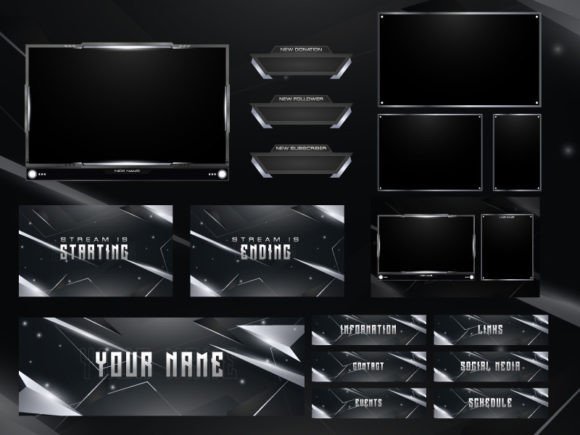 Download Twitch Stream Overlays Package - Twitch stream Collection